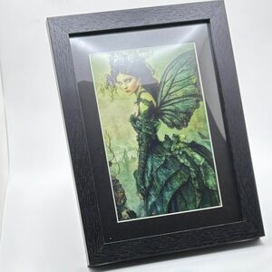 🖤 Dark Fairy Forest Fantasy Art Print – 5x7 Framed 🌿🧚‍♀️